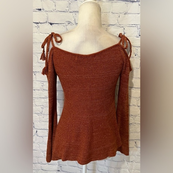 Cupcakes and Cashmere Women's Keryn Cold Sweater Burnt Orange Small - Picture 4 of 7
